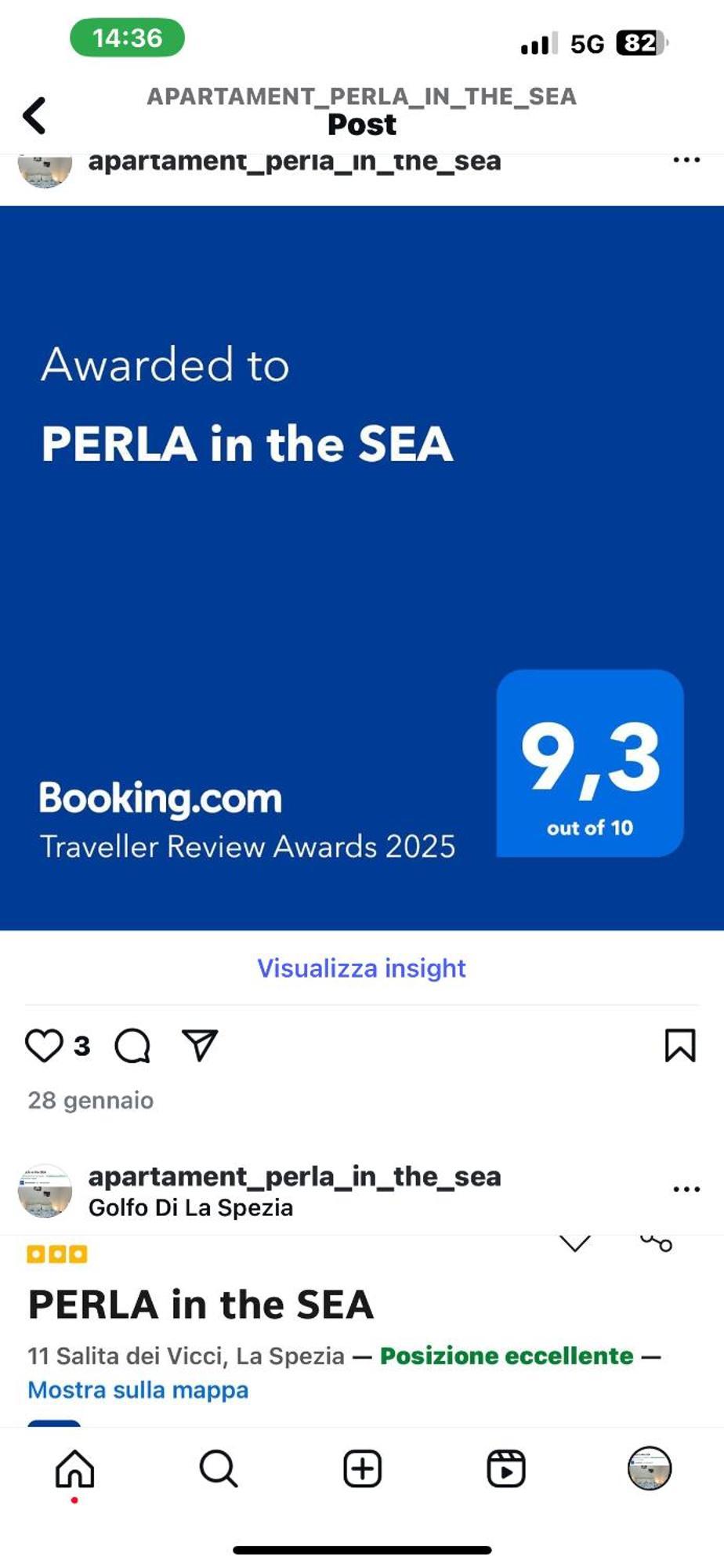 Апартаменты Perla In The Sea Специя Экстерьер фото